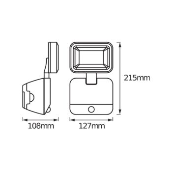 OSRAM LED reflektor vonkajší DOUBLE 1-pl. čierny senzor batéria