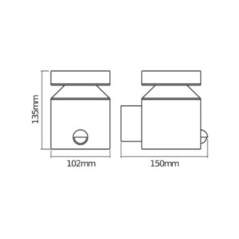 OSRAM LED senzorové vonkajšie nástenné svietidlo ENDURA STYLE CYLINDER, oceľ
