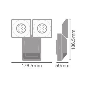 OSRAM LED senzorový vonkajší reflektor ENDURA PRO, sivý, IP55