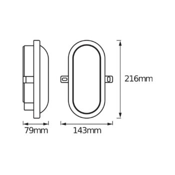 OSRAM LED vonkajšie nástenné svietidlo BULKHEAD, biela 11 W plast IP54