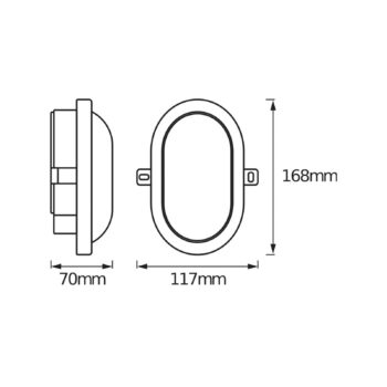 OSRAM LED vonkajšie nástenné svietidlo BULKHEAD, biela, 6 W plast IP54