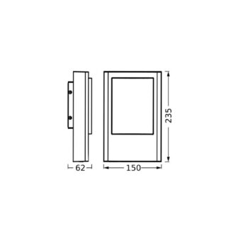 OSRAM LED vonkajšie nástenné svietidlo ENDURA STYLE ENTRANCE, grafitová, IP44