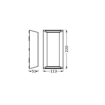 OSRAM LED vonkajšie nástenné svietidlo ENDURA STYLE IDAR, tmavošedá, IP65