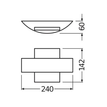 OSRAM LED vonkajšie nástenné svietidlo ENDURA STYLE SHIELD tmavošedá IP44