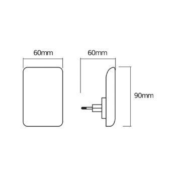 OSRAM LED zásuvkové nocne svetlo LUNETTA GLOW biele plastové