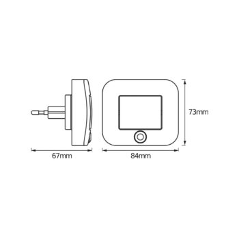 OSRAM LED zásuvkové nocne svetlo LUNETTA HALL PIR senzor biela