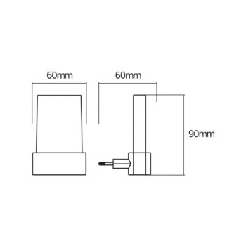OSRAM LED zásuvkové nočné svetlo LUNETTA SHINE, 3 000 K, biele