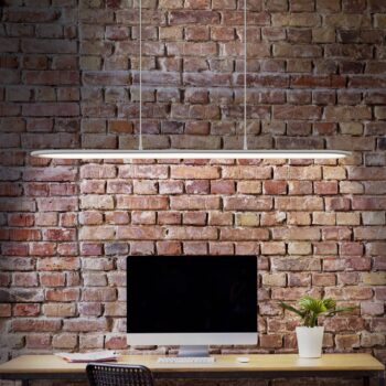 OSRAM LED závesné svietidlo Office line Panel Ellipse biela 940 stmievateľné