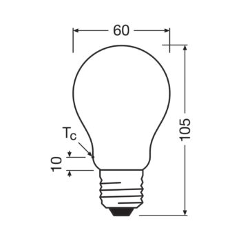 OSRAM LED žiarovka E27 3,8W matná 2 700K 806lm 2ks
