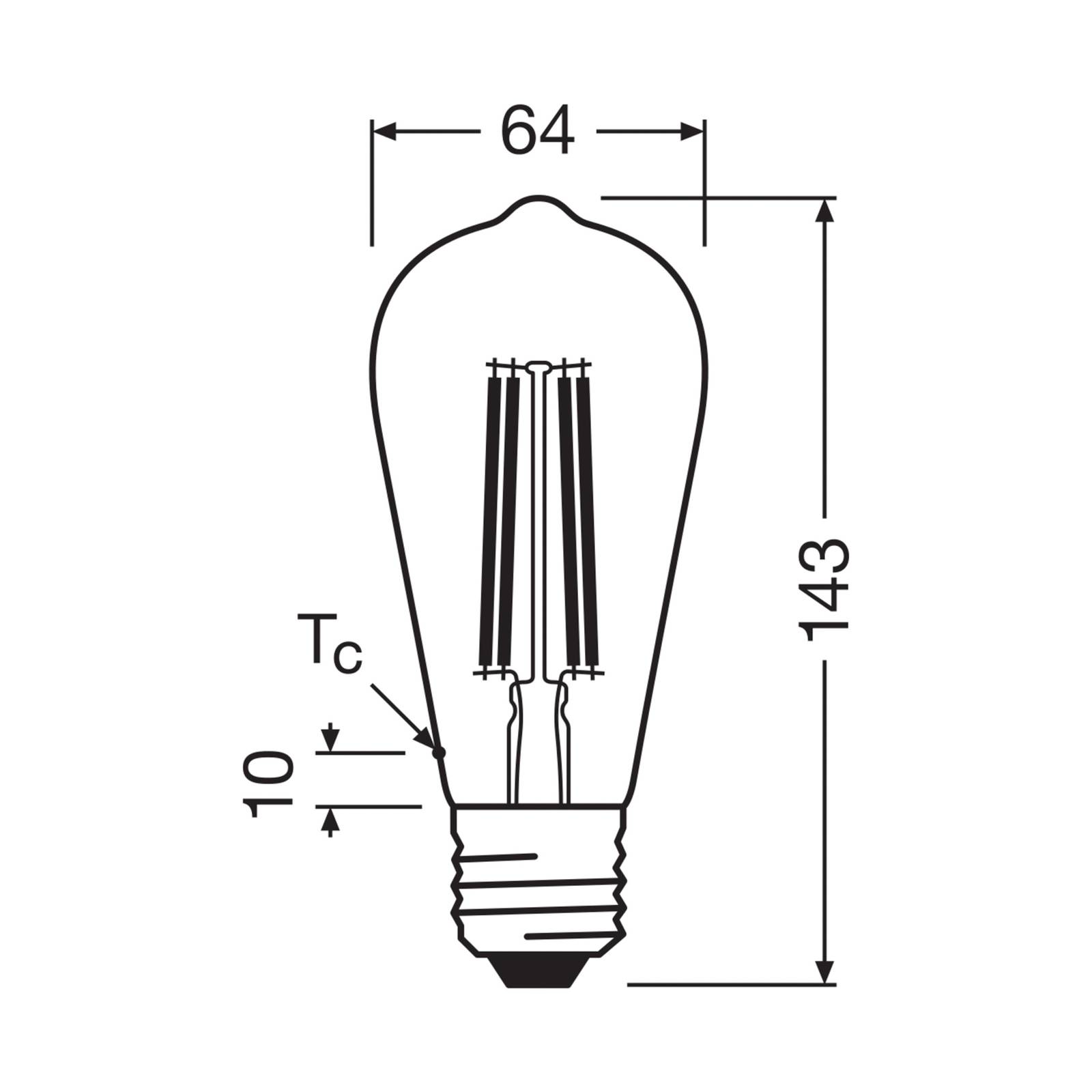 OSRAM LED žiarovka Edison E27 3,8W Filament 2 700K OSRAM LED žiarovka Edison E27 3,8W Filament 2 700K