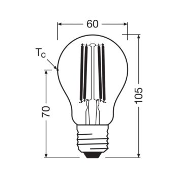 OSRAM LED žiarovka Filament E27 3,8W 2700K stmievateľná