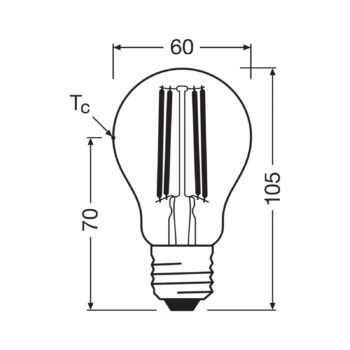 OSRAM LED žiarovka Filament E27 3,8W 4000K stmievateľná