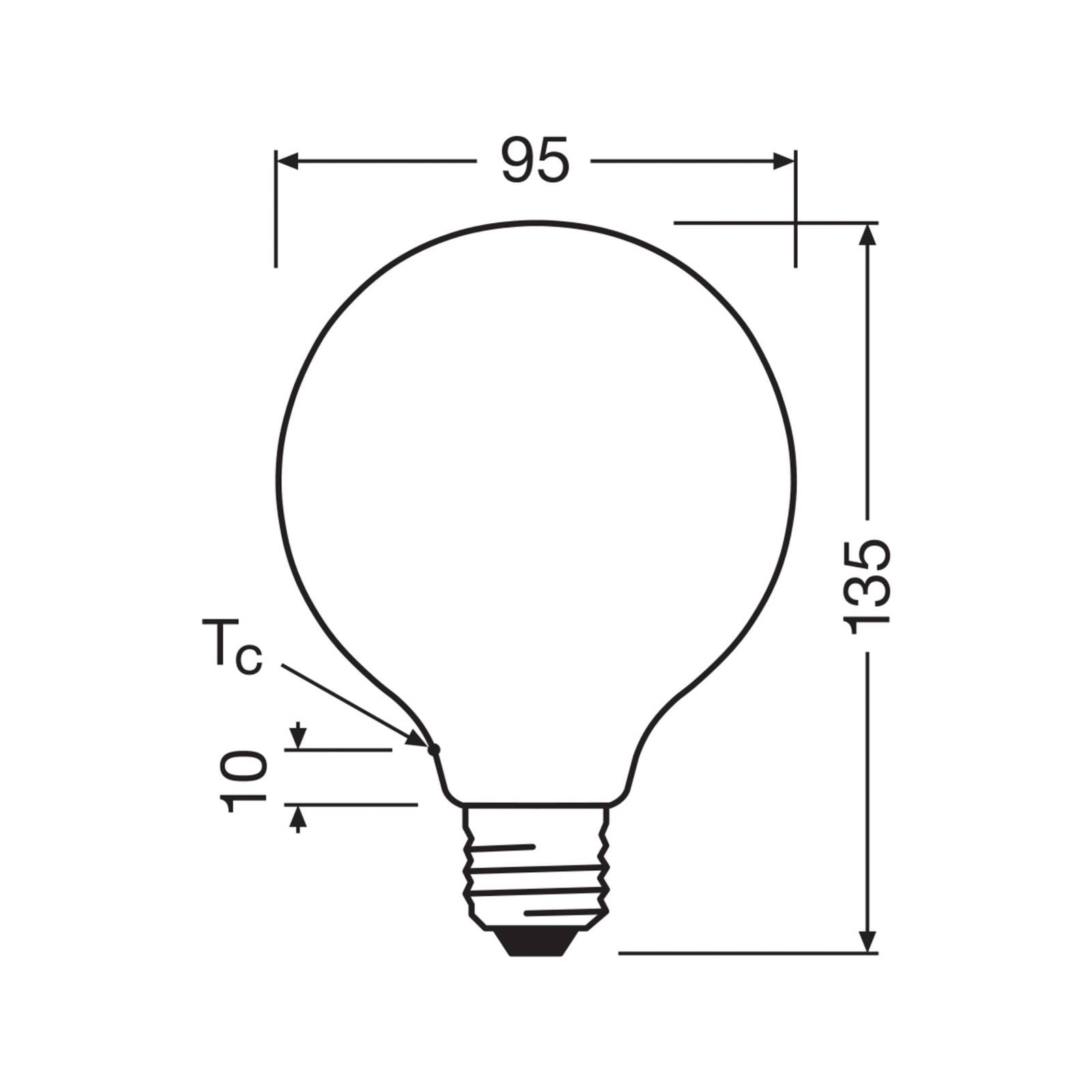 OSRAM LED žiarovka Globe G95 E27 3,8W matná 4000K OSRAM LED žiarovka Globe G95 E27 3,8W matná 4000K