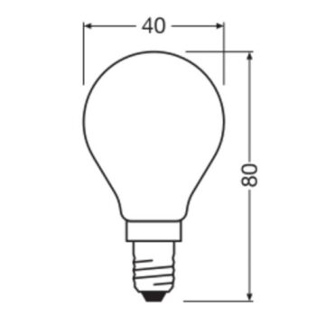 OSRAM LED žiarovka Tropfen, E14, 3,4 W, matná 2 700 K stmievateľné