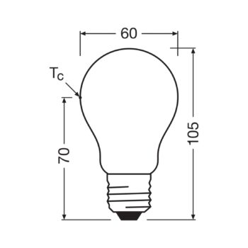 OSRAM LED žiarovka matná E27 3,8W 4000K 806lm dim
