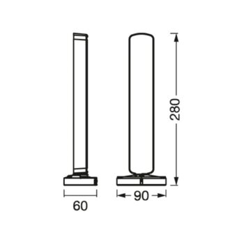 OSRAM SMART+ WiFi stolová lampa MOOD LIGHT, čierna RGB CCT 2 ks