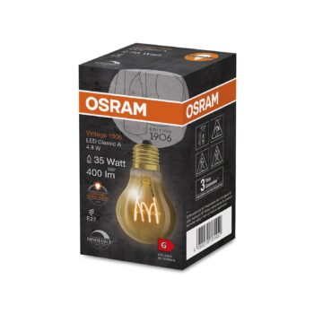 OSRAM Vintage 1906 E27 4,8 W LED A60 822 zlatá stmievateľná