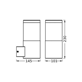 OSRAM Vonkajšie nástenné svietidlo ENDURA CLASSIC EBRO, tmavošedé, IP44