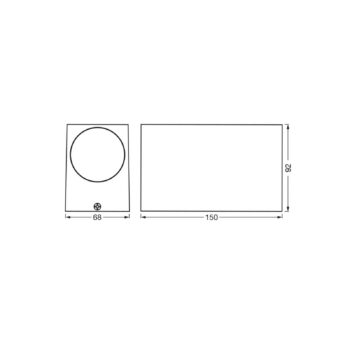 OSRAM Vonkajšie nástenné svietidlo ENDURA CLASSIC SQUARE, čierna, hore/dole