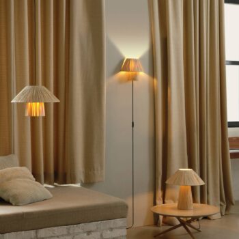 OSRAM nástenné svetlo Decor Bamboo Paper Hut, bambus E27 zástrčka