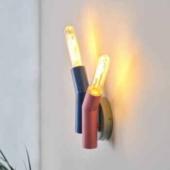 OSRAM nástenné svetlo Decor Straw, 2-pl., farebné, oceľ, E27