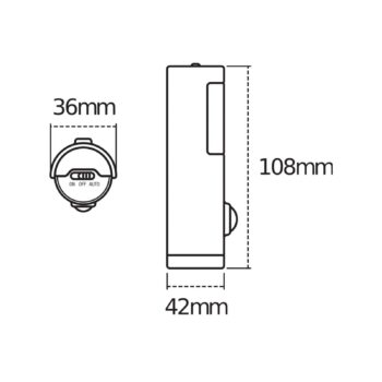 OSRAM nocne svetlo NIGHTLUX TORCH, biele, senzor, batéria IP54