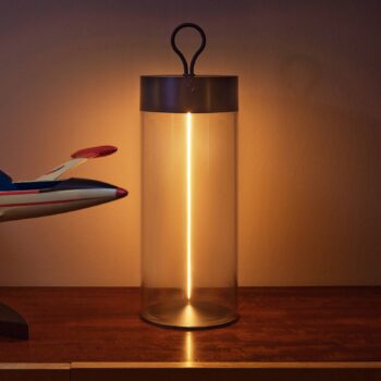 OSRAM stolová LED lampa na batérie DECOR FILAMENT, tmavošedá 32 cm