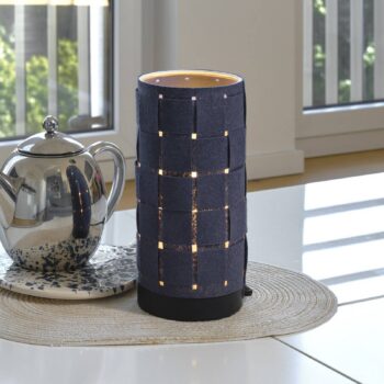 OSRAM stolová lampa Decor Felt Weaving Tube, sivá, plsť, E14