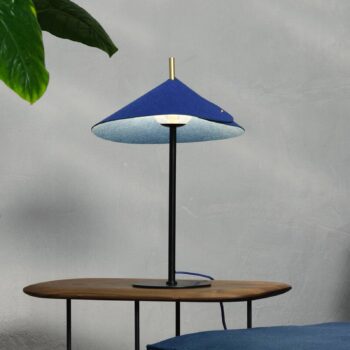 OSRAM stolová lampa Decor Flip, modrá, plsť, G9, nastaviteľná