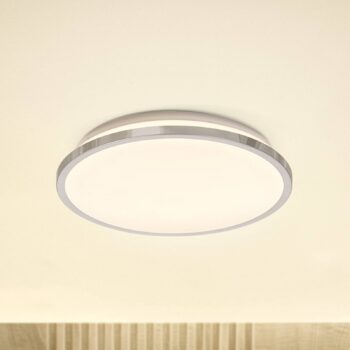 OSRAM stropné LED svetlo BATHROOM, chróm, Ø 30 cm, IP44, CCT