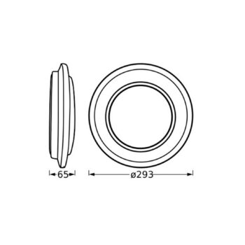 OSRAM stropné LED svetlo ORBIS BERLIN, čierne Ø 30 cm kov
