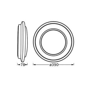 OSRAM stropné LED svetlo ORBIS BERLIN, strieborné, Ø 39 cm kov