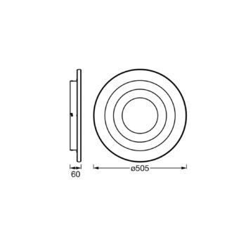 OSRAM stropné LED svetlo ORBIS SPIRAL LOOP 51 cm biele bočné osvetlenie
