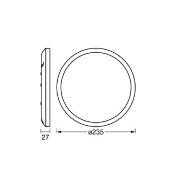 OSRAM stropné LED svetlo ORBIS ULTRA SLIM, biele, Ø 24 cm, stmievateľné