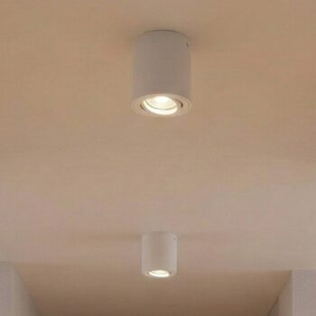 OSRAM stropné bodové svetlá ROUND, biely, Ø 8 cm, kov, GU10