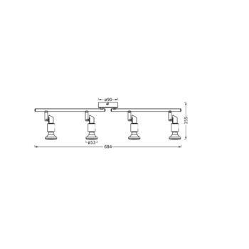 OSRAM stropné bodové svetlá, biely, 4-pl., kovový, GU10-LED 927 stmievateľné