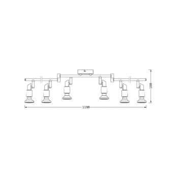 OSRAM stropné bodové svetlá, strieborný, kovový, 6-pl. GU10-LED 2 700 K