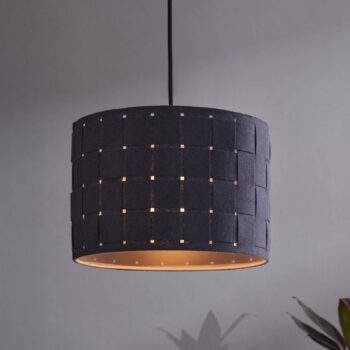 OSRAM závesné svietidlo Decor Felt Weaving, Ø 28 cm, sivá, plsť E27