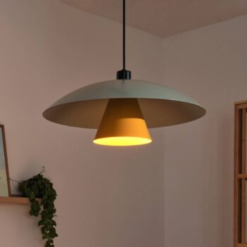 OSRAM závesné svietidlo Decor Flying Mushroom zelená/žltá, oceľ, E27