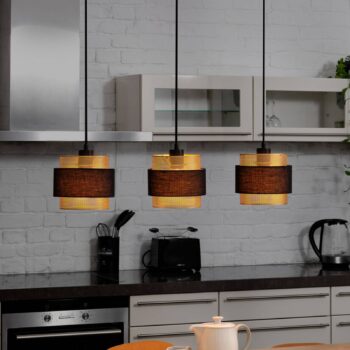 OSRAM závesné svietidlo Decor Hornet, 3-pl., čierne/zlaté