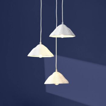 OSRAM závesné svietidlo Decor Lotus Leaf, 3-pl., biela, papier, E14