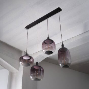 OSRAM závesné svietidlo Decor Needle Linear, sivá, oceľ, 4-pl. E27