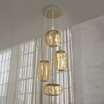 OSRAM závesné svietidlo Decor Needle Plate béžová, oceľ, 4-pl., E27