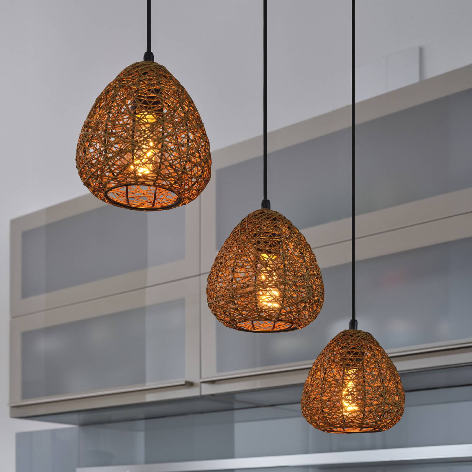 OSRAM závesné svietidlo Decor Paper Drop, 3-pl., béžová, E27 OSRAM závesné svietidlo Decor Paper Drop, 3-pl., béžová, E27