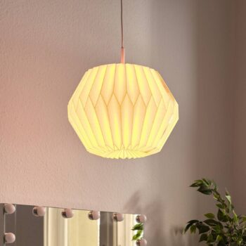 OSRAM závesné svietidlo Decor Paper Gem, biele, papier, E27