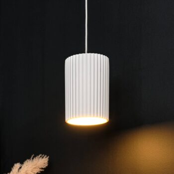 OSRAM závesné svietidlo Decor Plaster Routes Tube, biela, sadra, E27