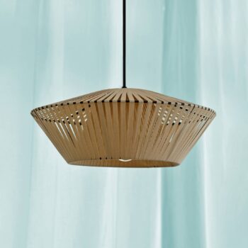 OSRAM závesné svietidlo Decor Stripes Ø 40,5 cm, béžová, textil, E27