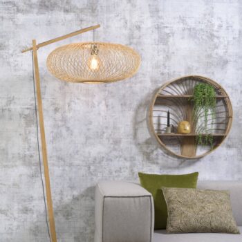 Oblúková lampa GOOD & MOJO Cango veľká, prírodná, výška 176 cm