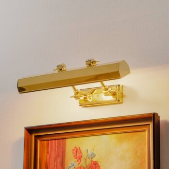 Obrazové svetlo Chawton, leštená mosadz, 40,2 cm