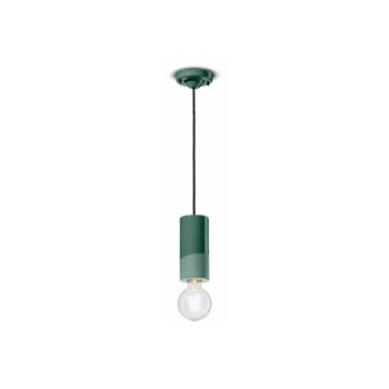PI závesné svetlo, valcovité, Ø 8 cm zelené